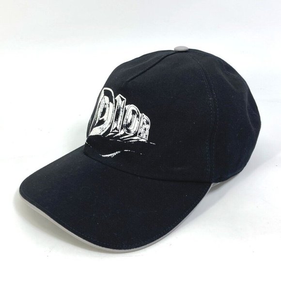 Dior 243C904I4511 Logo print hat cap baseball cap cotton Black main image 12